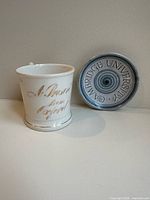 Mug and plate side by side showing overall size and designs
