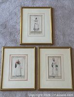 All three framed engravings, showing size and frame style