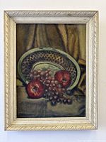 Framed still life oil painting full view