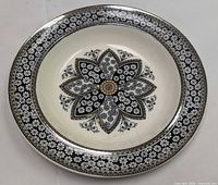 Top view of WT Copeland Star Flower serving plate showing full pattern