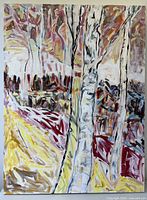 Full front view of acrylic painting showing entire composition