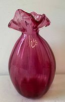 Front view showing colour, ribbing, and ruffled rim