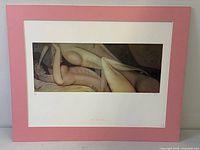 Front view of matted print showing full image and mat