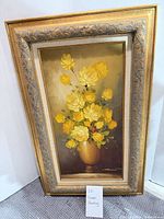 Frontal view of framed painting