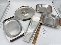 Group shot of all five stainless steel pieces