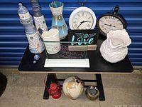 Full lot on table showing all decorative items together