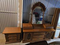 Dresser, mirror and nightstand overview