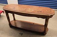 Full view of console table front and top