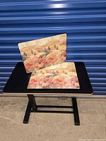 two placemats displayed showing design and condition