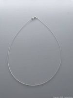 Full view of thin 925 cable necklace in teardrop arrangement