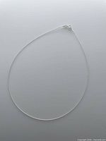 Full view of sterling silver cable choker necklace