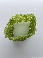 Top view of peridot chip stretch bracelet showing interior opening and dense chip arrangement