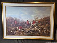 Full front view of framed print showing artwork, mat and frame