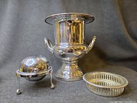 Champagne bucket, caviar server and coaster group shot