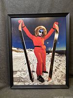 Framed skier print full view