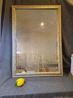 Full view of mirror showing frame and glass