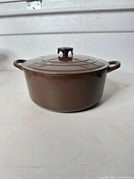 Dutch oven with lid, frontal view