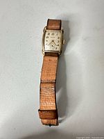 Front view of Reyco wristwatch showing dial, strap and overall wear