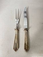 Carving fork and knife full view