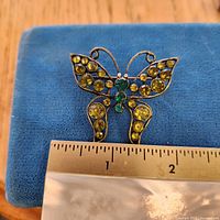 Front view showing full butterfly design and ruler for scale