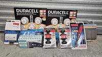Group shot of all sealed household hardware items