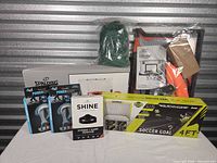 Group shot of all boxed and bagged items