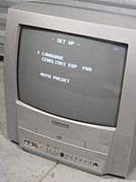 Front view with on-screen setup menu displayed