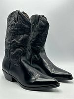 Full view of pair of black Colt 45 cowboy boots