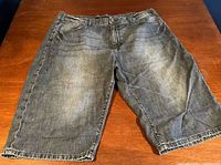 Full view of Sean John denim shorts front side