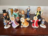 All ten figurines front and back row together