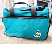 Teal Quest double bowling ball bag front view