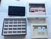 overview of all four jewelry boxes