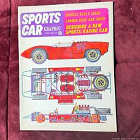 Front cover showing title, date, rally issue banner and car blueprint artwork