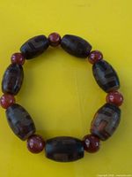 Full view of bracelet showing bead pattern and spacing