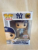 Front of boxed Funko Pop! Babe Ruth #02