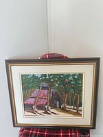 Front view of framed painting