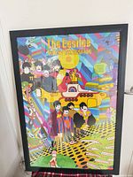 Full view of framed Yellow Submarine poster