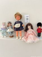 Group shot of all five items standing side by side