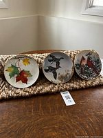 Front view of all three decorative plates