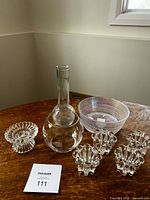 Group shot of all glass items on table