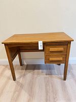 Full view of desk front and top