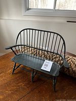 Full view of miniature Windsor bench on table
