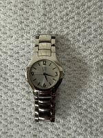 Front view of ESQ men’s watch showing dial and bracelet