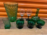 Group shot showing all glass pieces