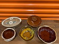 All five pottery pieces overview