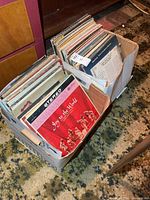 Two boxes filled with assorted LP records