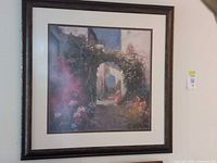 full view of framed print on wall