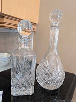 Both decanters side by side on countertop