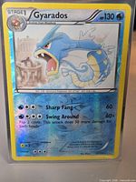 Front of Gyarados reverse holo card in sleeve