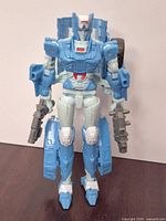 Robot mode front view with blasters attached